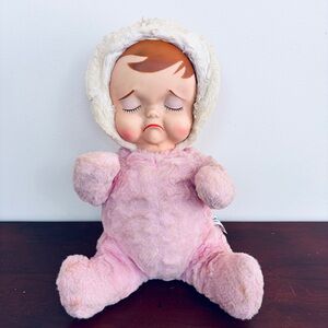 Vintage Knickerbocker Toys New York Pouty Animals Pink Baby Doll
